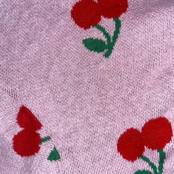 Pink Cherry Embroidered Cardigan - Picture 5 of 16